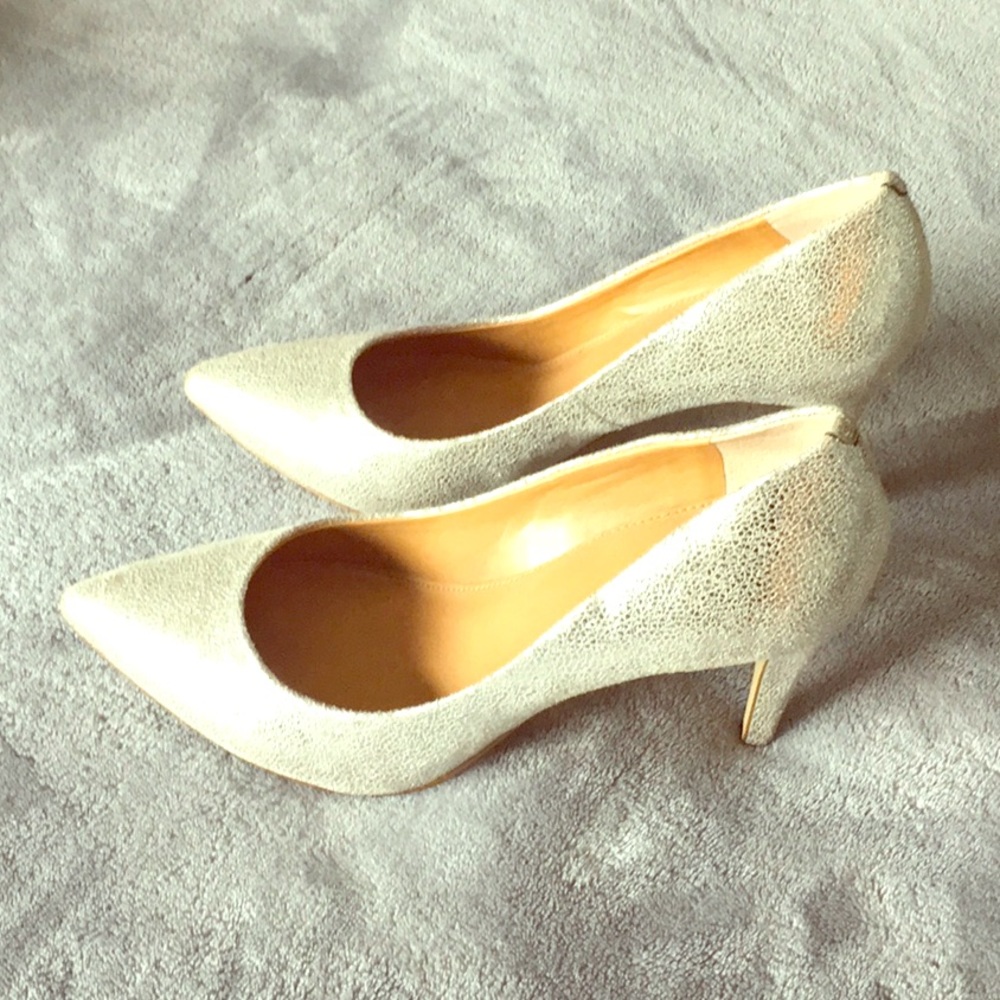 J Crew Metallic Heels